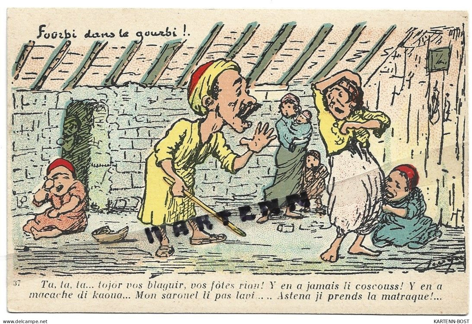 Illustrateur CHAGNY - ALGER - N° 37 - Humoristique - Fourbi Dans Le Gourbi - Que Le Bonheur Soit Avec Vous - Scènes & Types