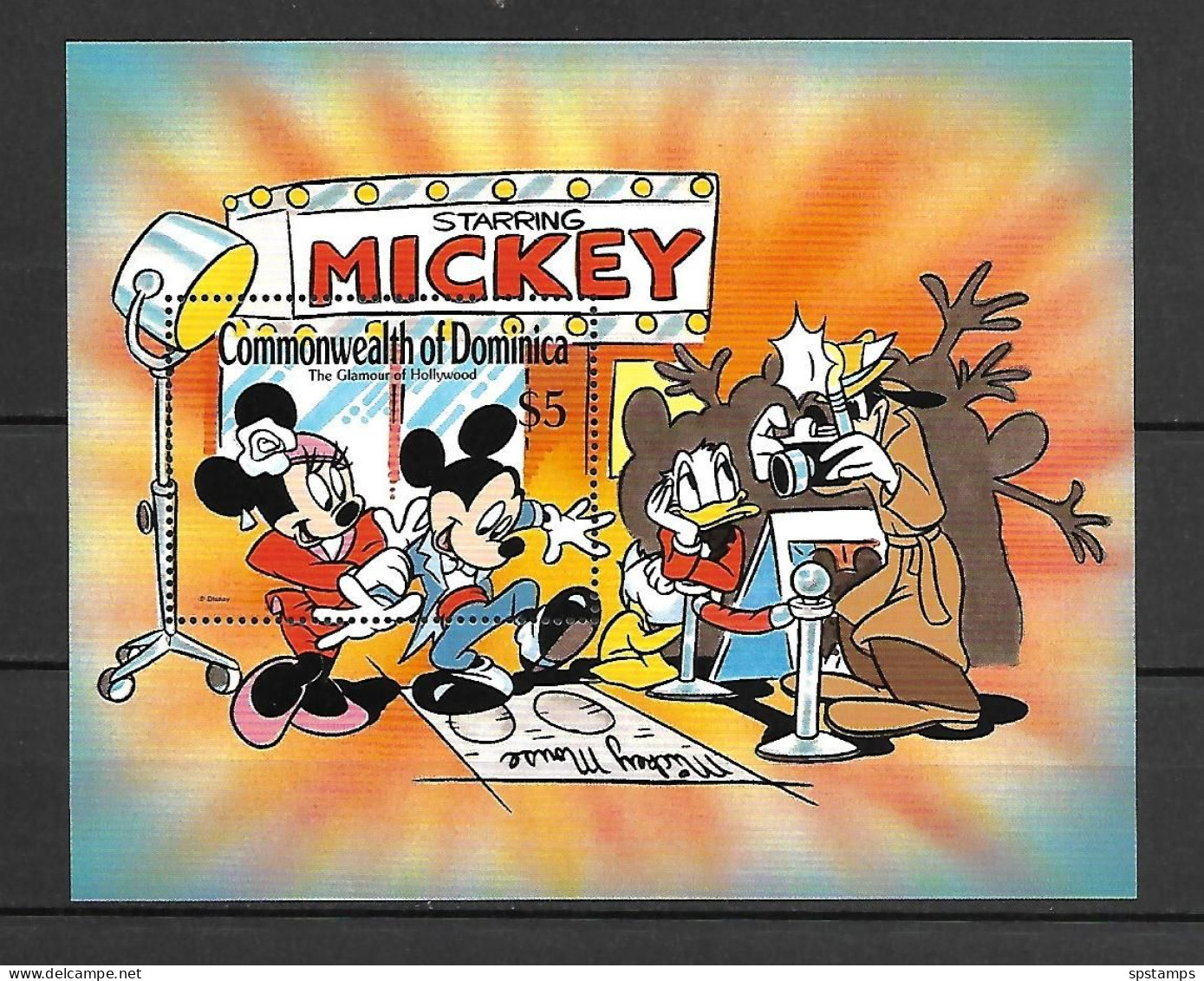 Disney Dominica 1989 The Glamour Of Holywood MS MNH - Disney