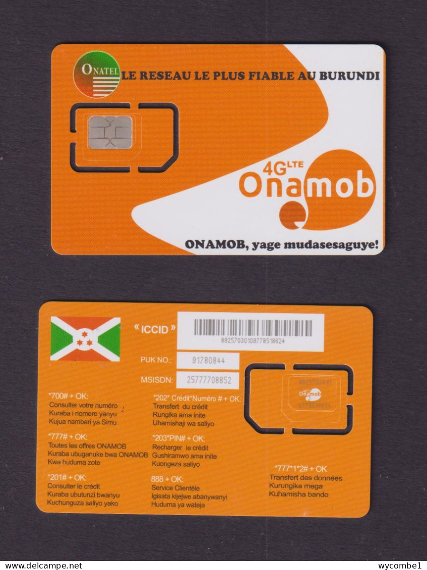 BURUNDI - Onamob Unused Chip SIM Phonecard - Burundi