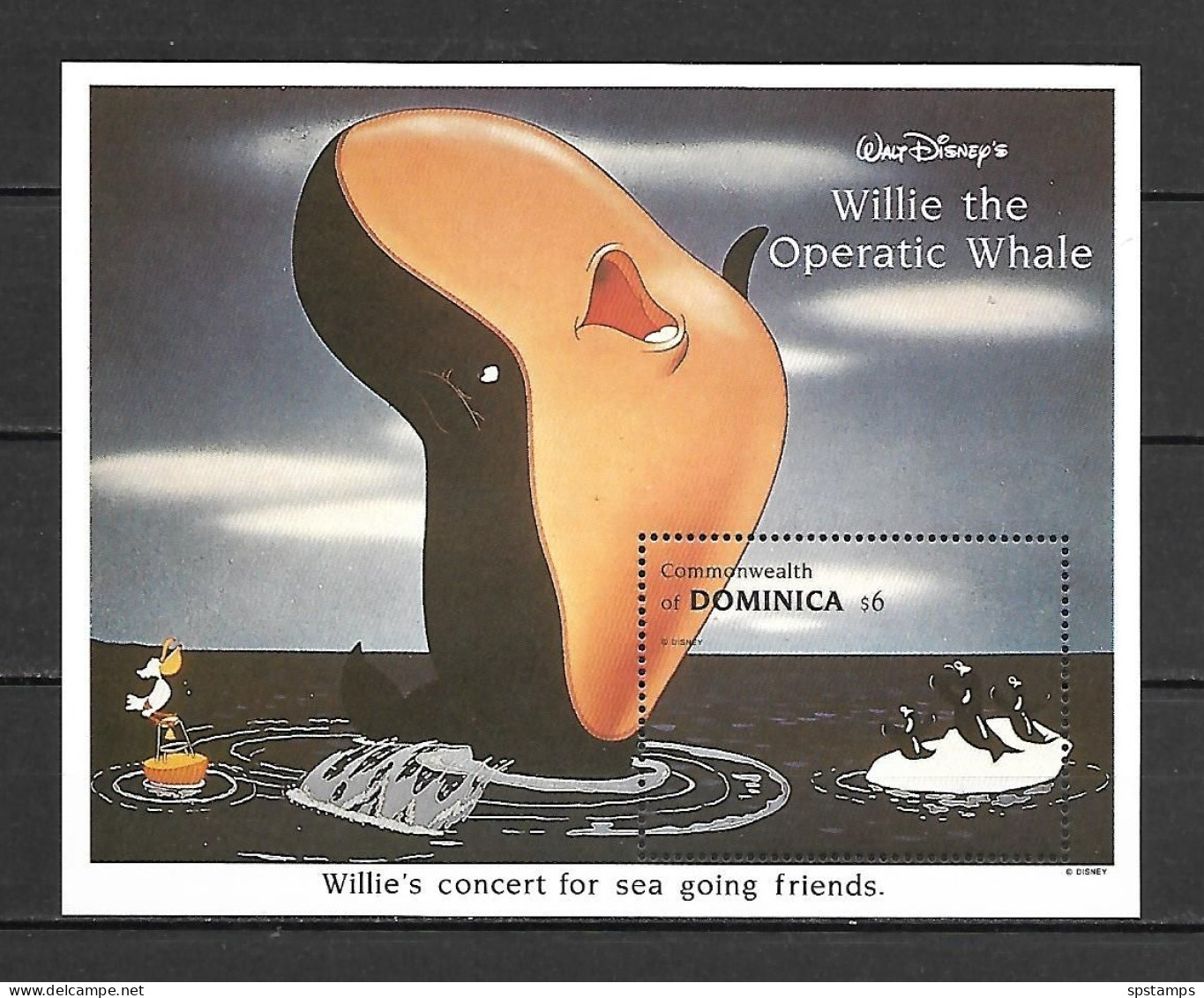 Disney Dominica 1993 Willie's Concert For Sea Going Friends MS MNH - Disney