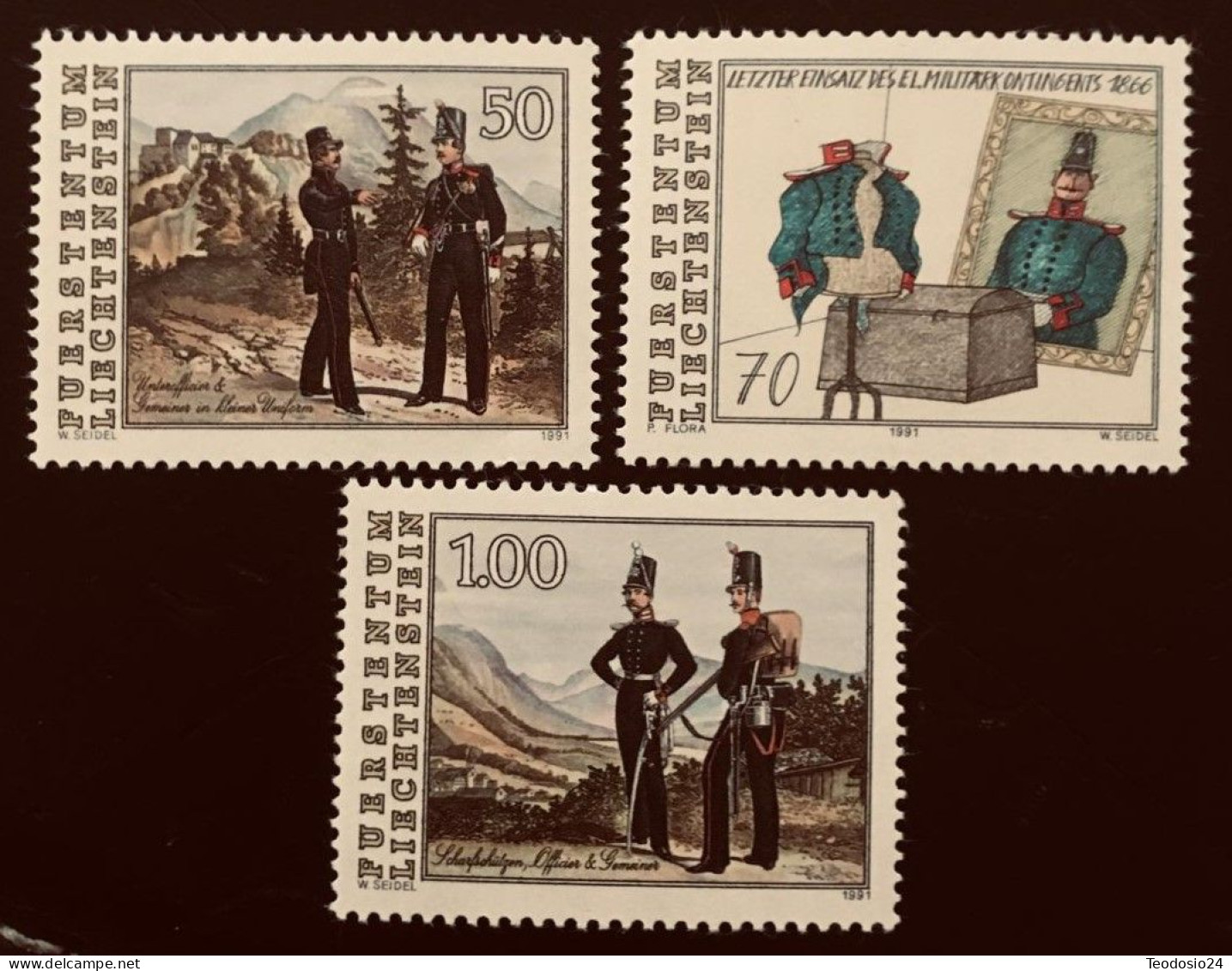Liechtenstein 1991 Yt 961 A 963 ** - Unused Stamps