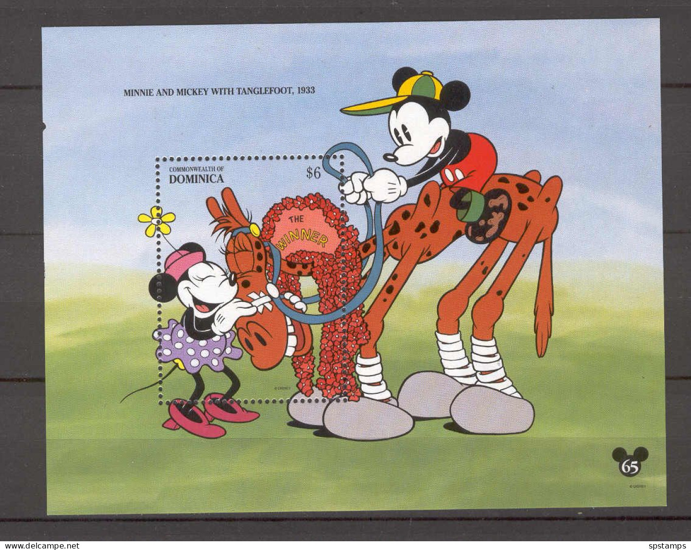 Disney Dominica 1994 Minnie And Mickey With Tangleffot MS MNH - Disney