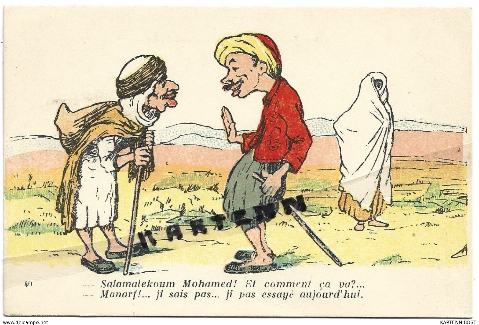 Illustrateur CHAGNY - ALGER - N° 40 - Humoristique - Salamalekoum Mohamed ! - Que Le Bonheur Soit Avec Vous - Scènes & Types