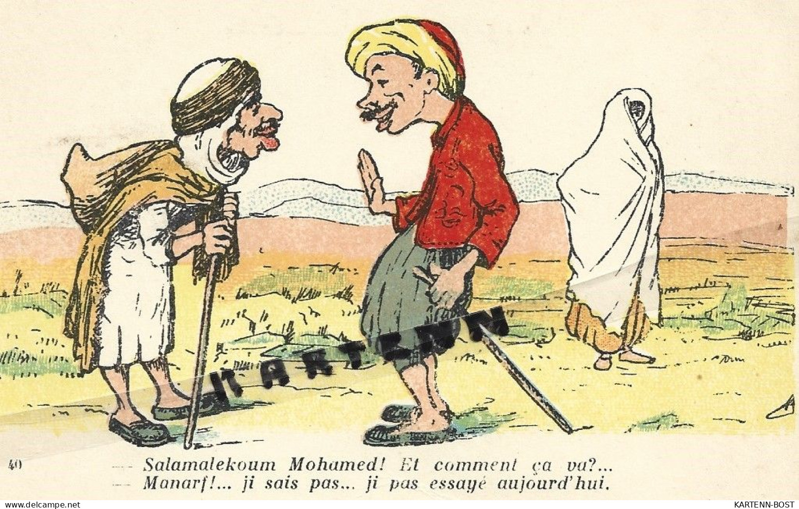 Illustrateur CHAGNY - ALGER - N° 40 - Humoristique - Salamalekoum Mohamed ! - Que Le Bonheur Soit Avec Vous - Scènes & Types