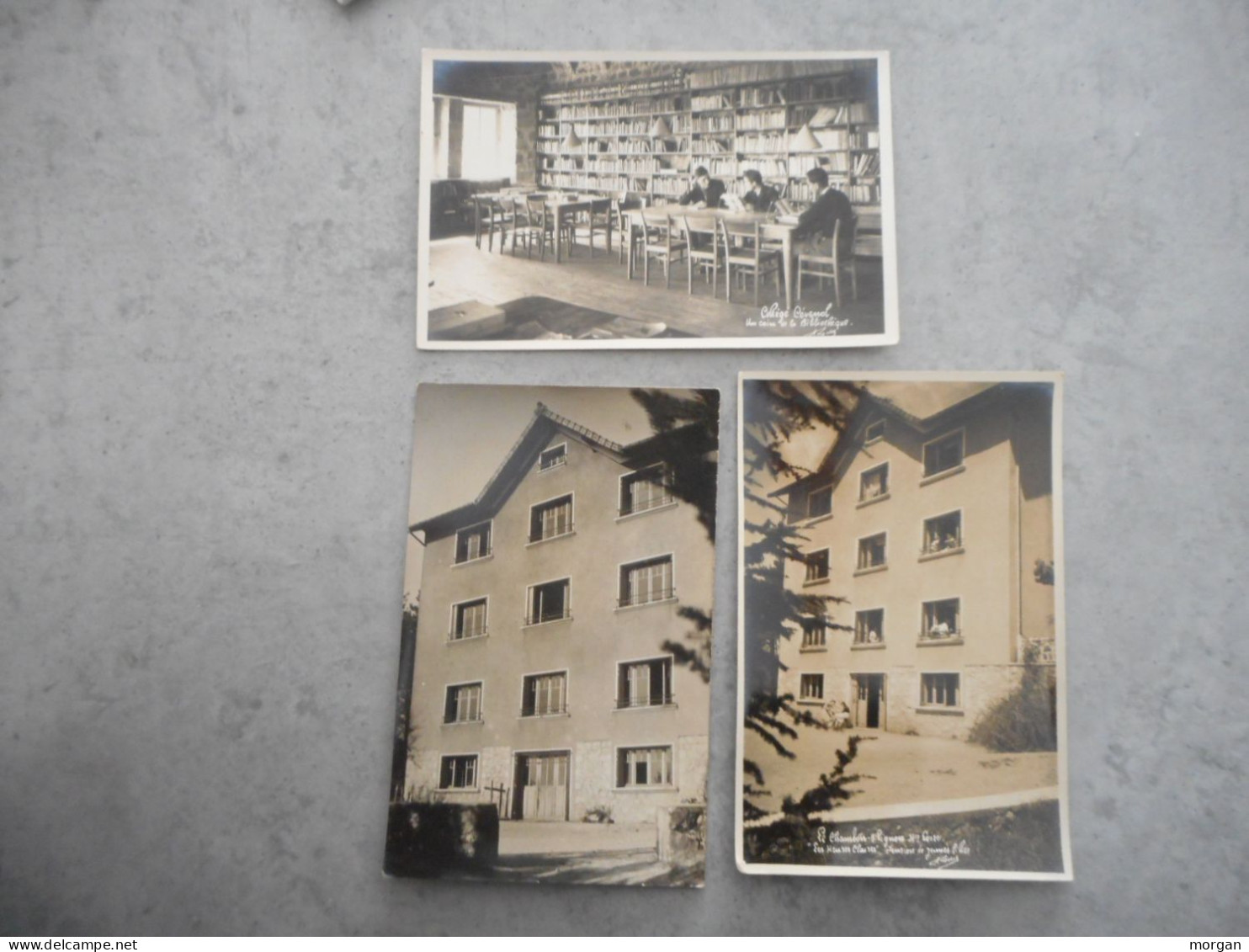 CPA 43 - LE CHAMBON SUR LIGNON - LOT DE 3 CARTES PHOTO DU COLLEGE CEVENOL ET PENSION LES HEURES CLAIRES - Le Chambon-sur-Lignon