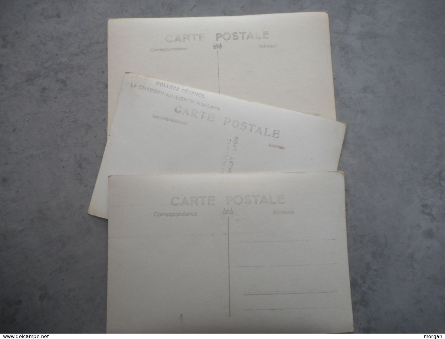 CPA 43 - LE CHAMBON SUR LIGNON - LOT DE 3 CARTES PHOTO DU COLLEGE CEVENOL ET PENSION LES HEURES CLAIRES - Le Chambon-sur-Lignon