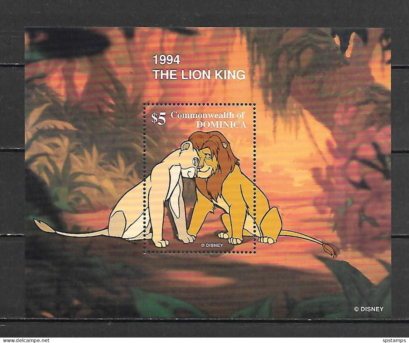 Disney Dominica 1998 The Lion King MS MNH - Disney