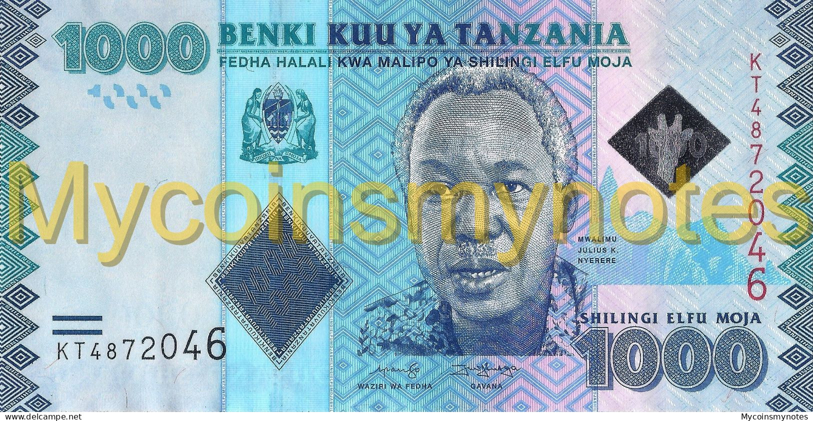 TANZANIA, 1000 SHILLINGS, 2019 Pick NEW, UNC - Tansania