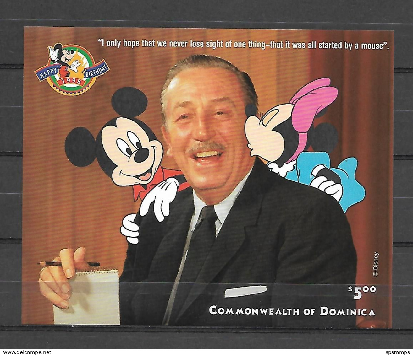 Disney Dominica 1998 Walt Disney MS MNH - Disney