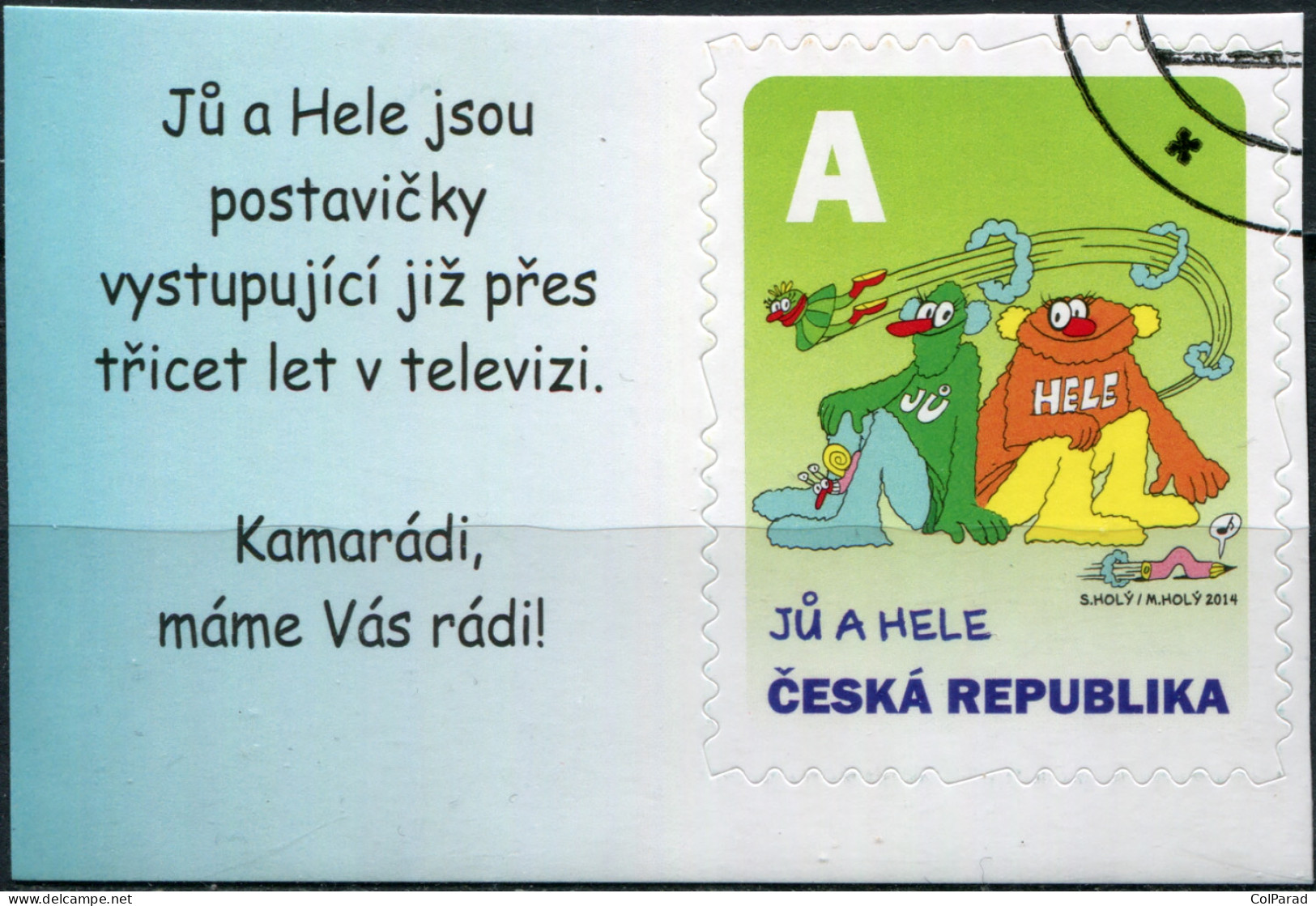 CZECH REPUBLIC - 2014 - BLOCK CTO - Jů And Hele, Children's Program - Unused Stamps