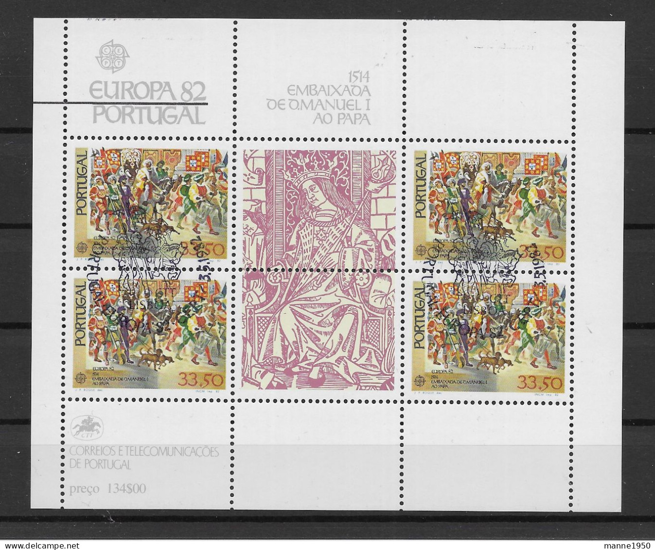 Portugal 1982 Europa/Cept Block 35 Gestempelt - Blocs-feuillets