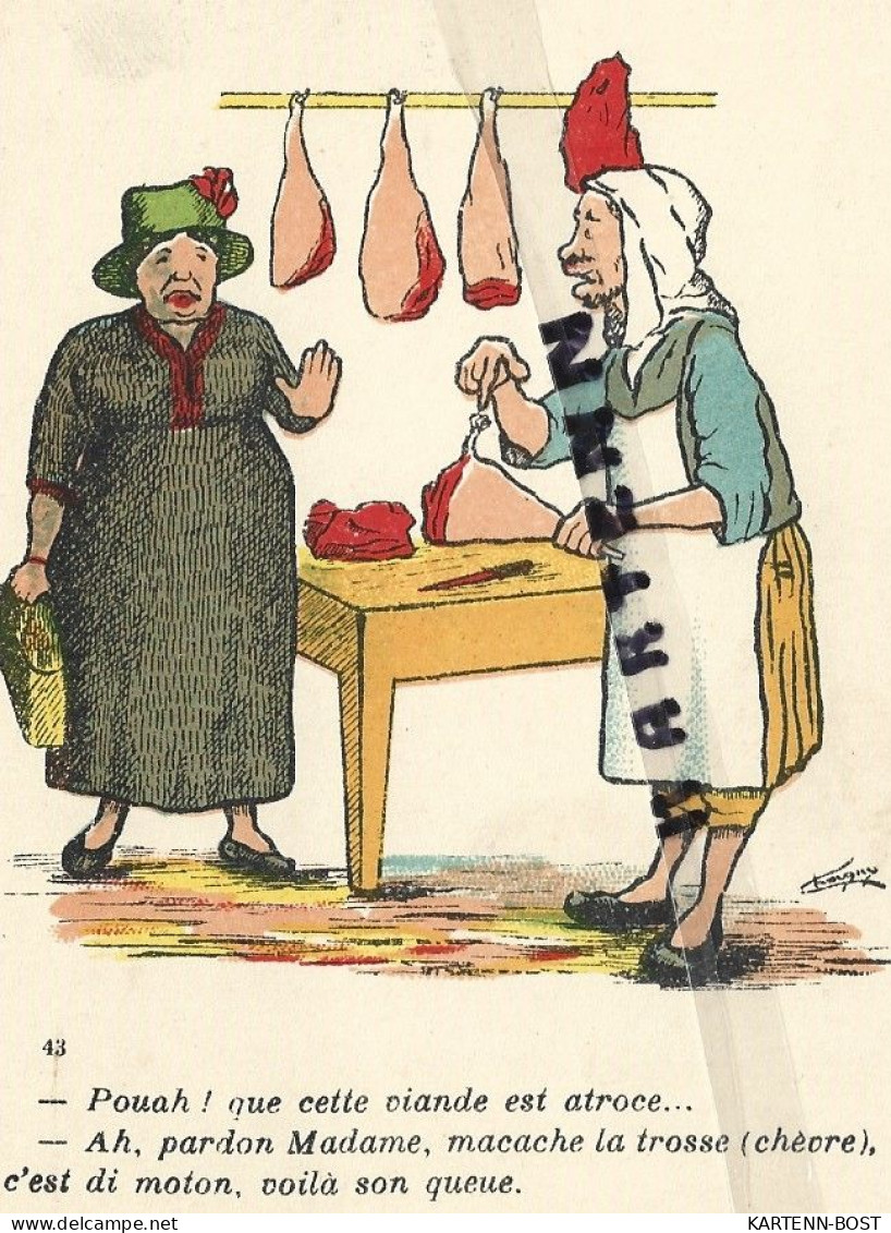 Illustrateur CHAGNY - ALGER - N° 43 - Humoristique - Pouah ! Que Cette Viande Est Atroce - Que Le Bonheur Soit Avec Vous - Scènes & Types