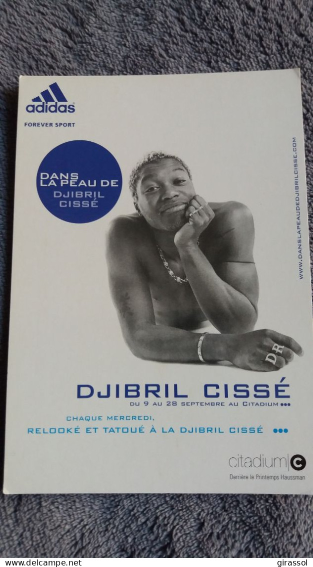 CPM PUB PUBLICITE ADIDAS DJIBRIL CISSE TORSE NU FOOTBALLEUR FOOT FOOTBALL - Reclame