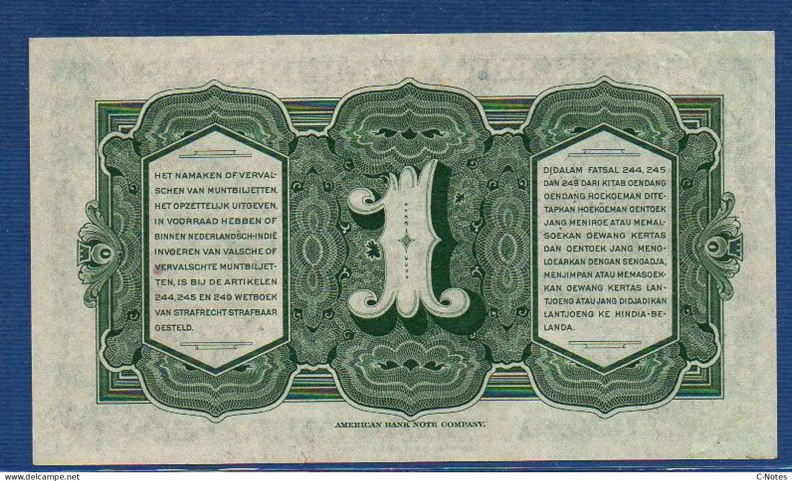 NETHERLANDS INDIES  - P.111a – 1 Gulden L.02.03.1943 VF/XF, S/n AC033676 - Indes Neerlandesas