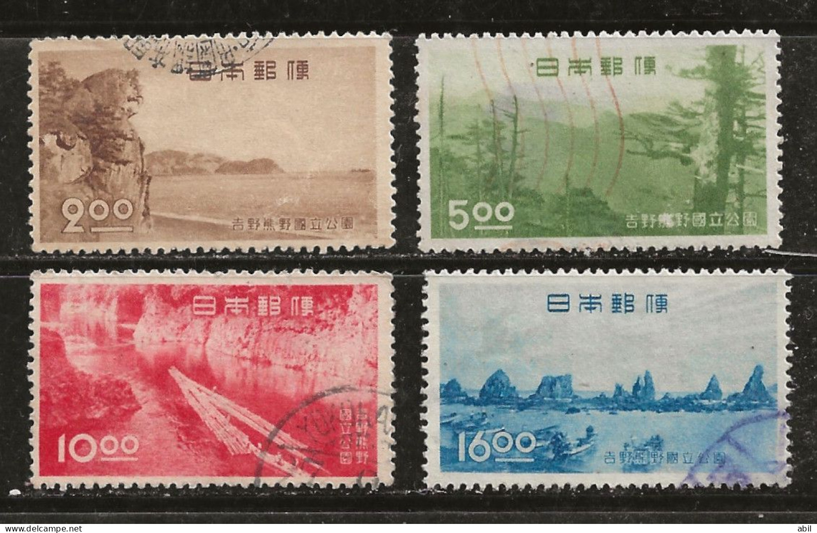 Japon 1949 N° Y&T : 412 à 415. Obl. - Usados