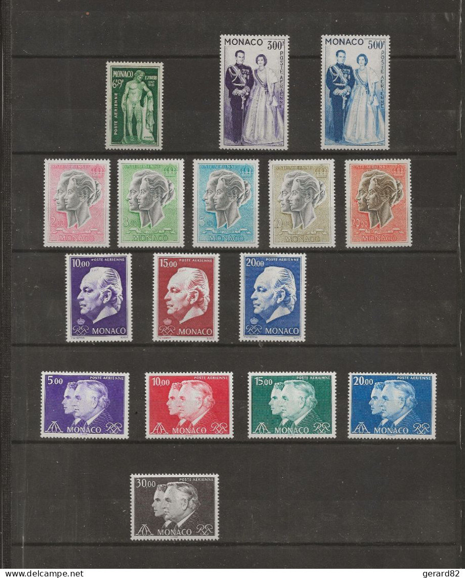 MONACO LOT DE 16 TIMBRES PA  N**  BONNE COTE - Luchtpost