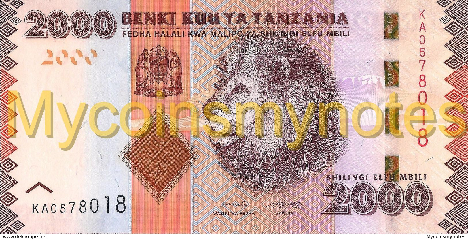 TANZANIA, 2000 SHILLINGS, 2019 Pick NEW, UNC - Tanzania