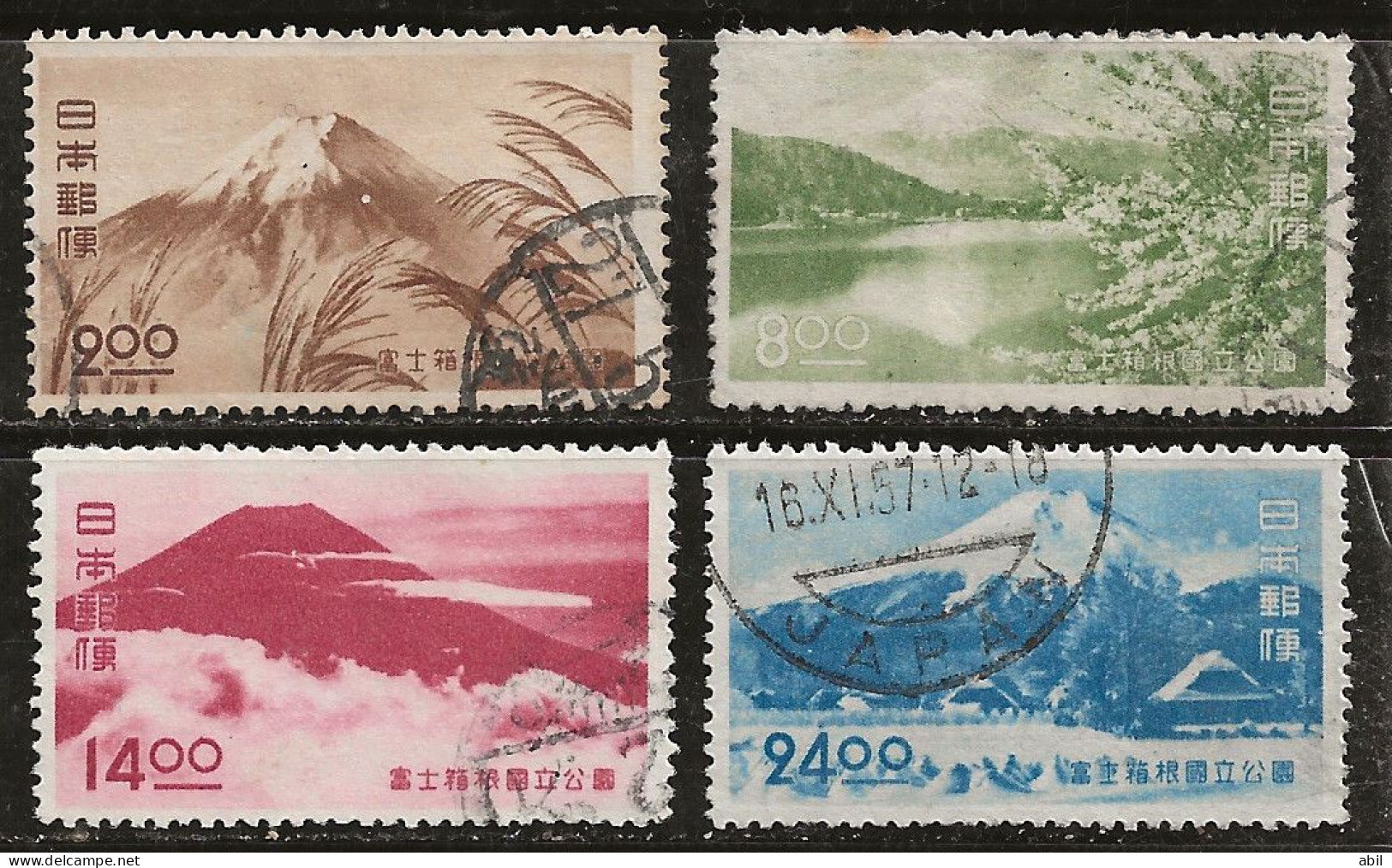 Japon 1949 N° Y&T : 422 à 425 Obl. - Gebraucht