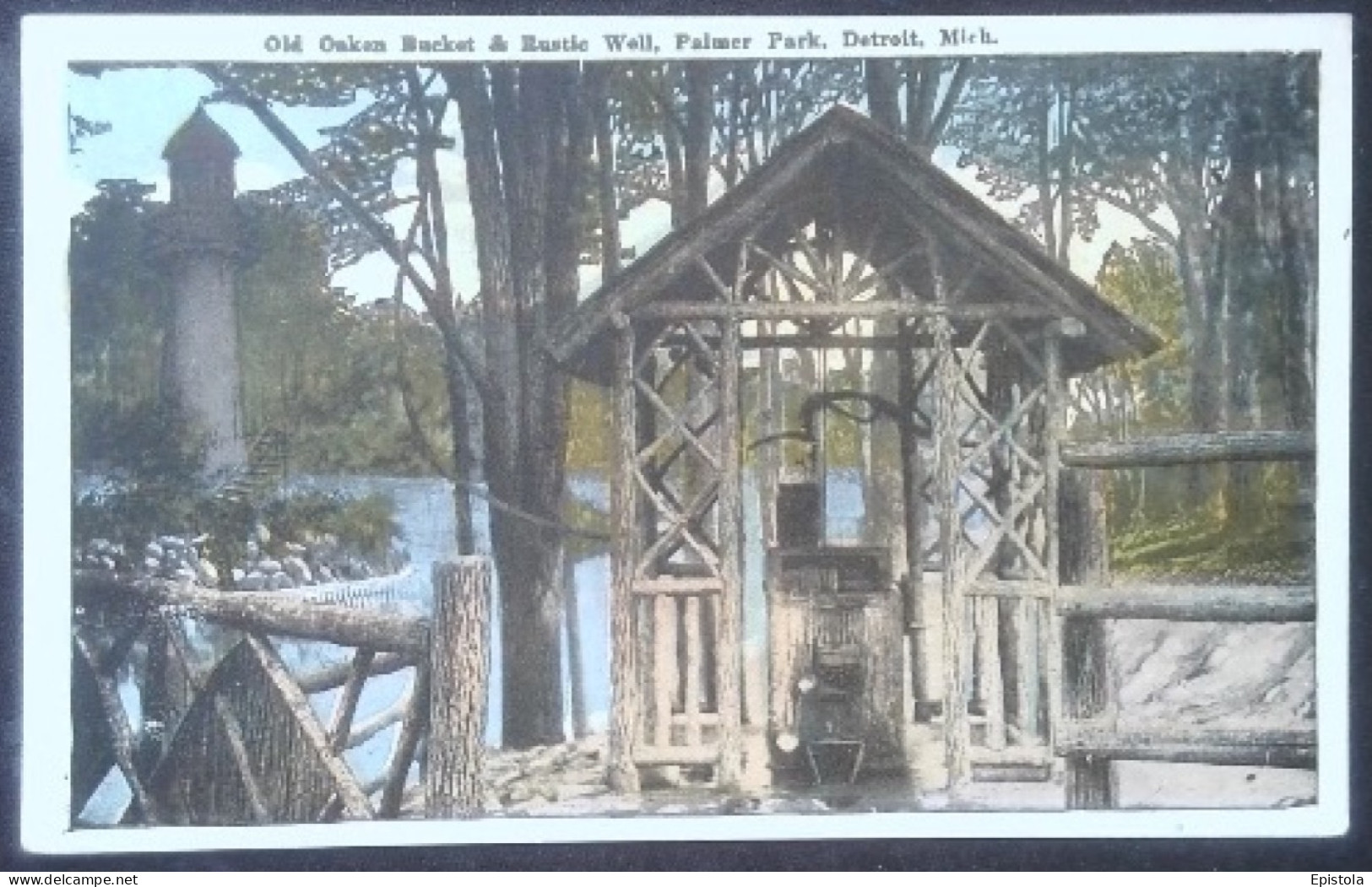 Cpa Palmer Park Oaken Bucket , Detroit Mi. 1920 - Detroit