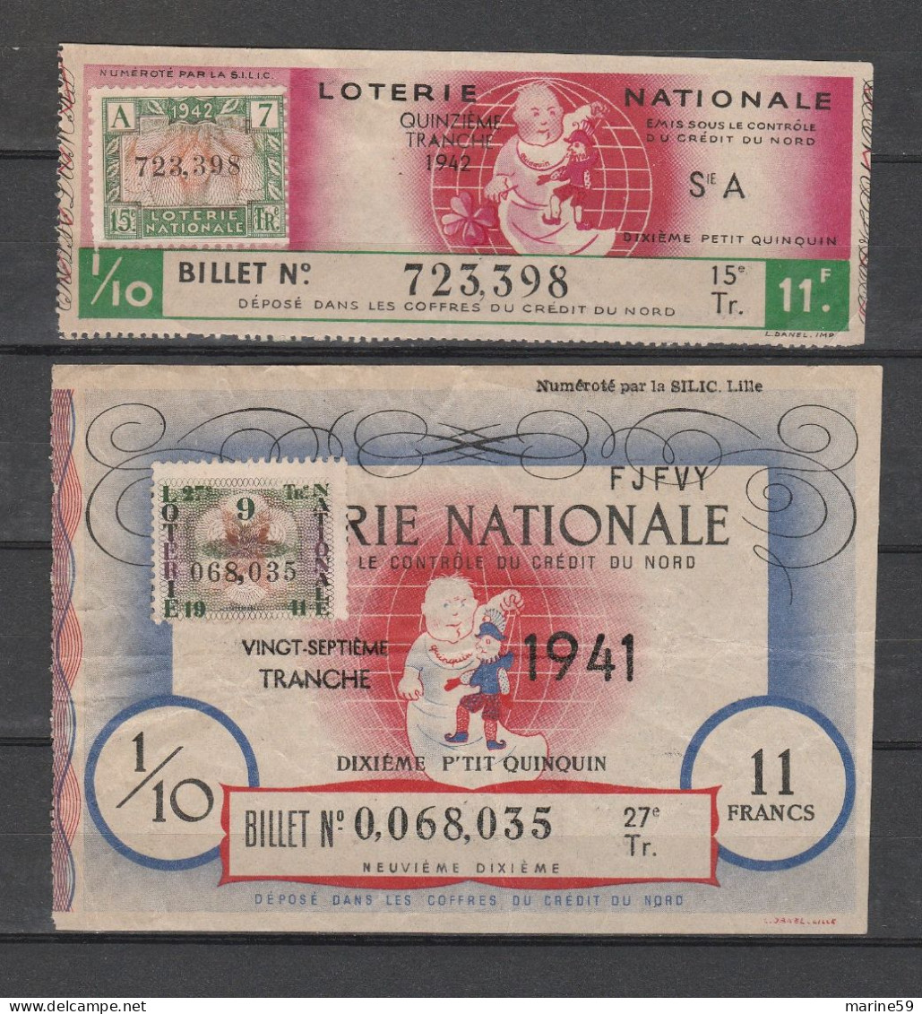 AV 210 - VIGNETTES BILLETS LOTERIE NATIONALE - Le LOT De 2 - Other & Unclassified