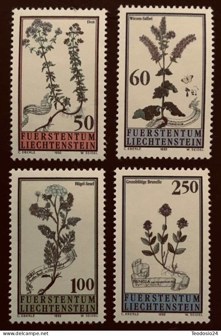 Liechtenstein 1993 Yt 1010 A 1013 ** - Unused Stamps