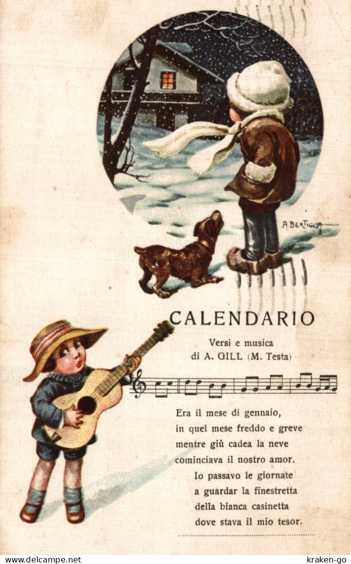 A. BERTIGLIA - Versi E Musica, Canzone - Calendario - VG - #056 - Bertiglia, A.