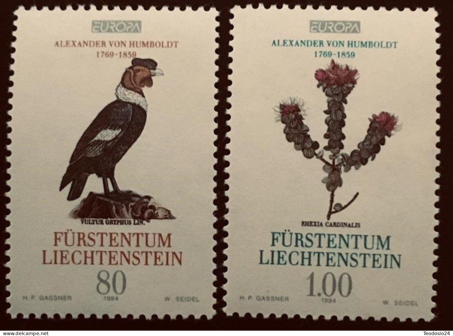 Liechtenstein 1994 Yt 1020 A 1021 ** Europa - Nuovi