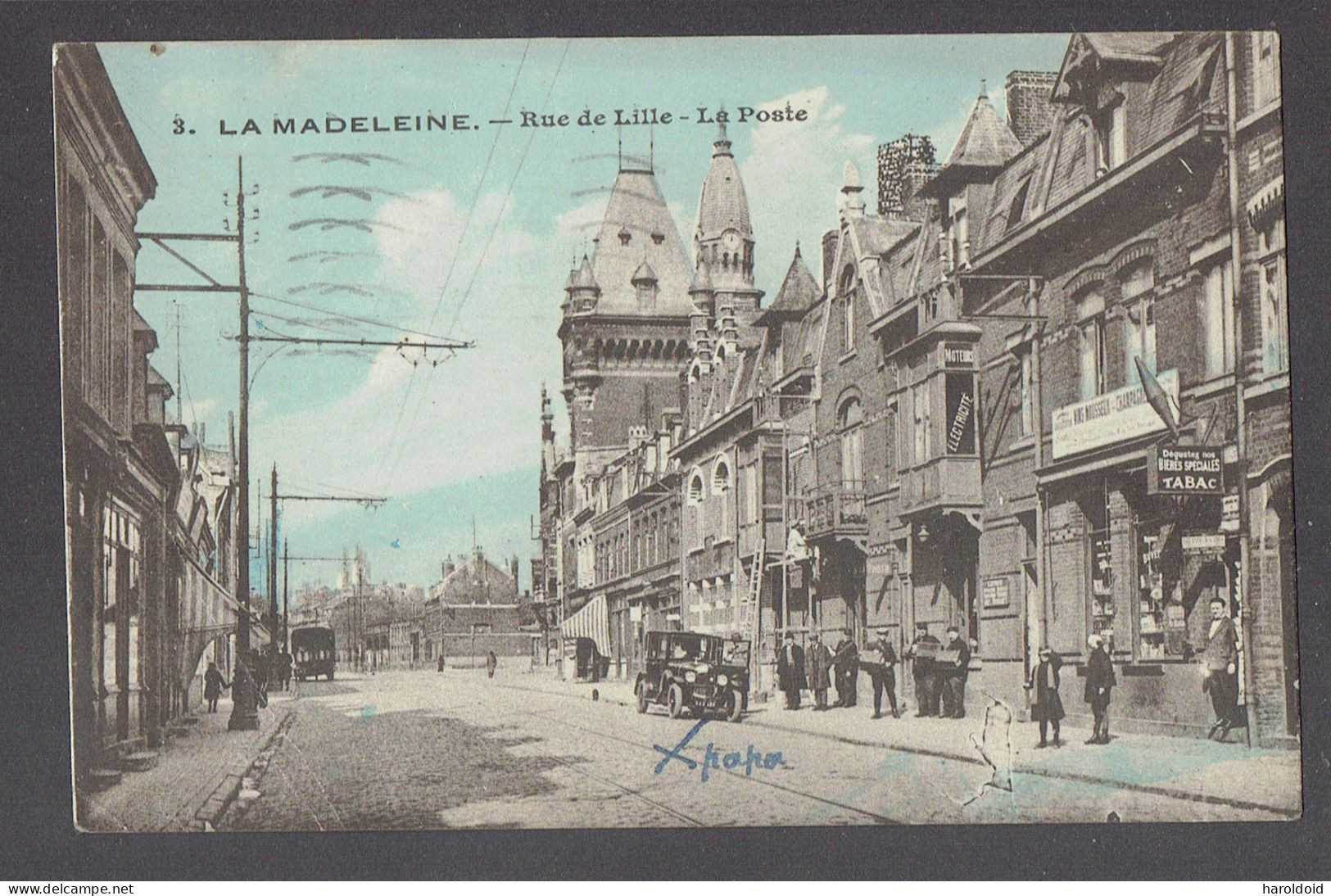 CPA 59 - LA MADELEINE - RUE DE LILLE - LA POSTE - PLI BAS GAUCHE - La Madeleine