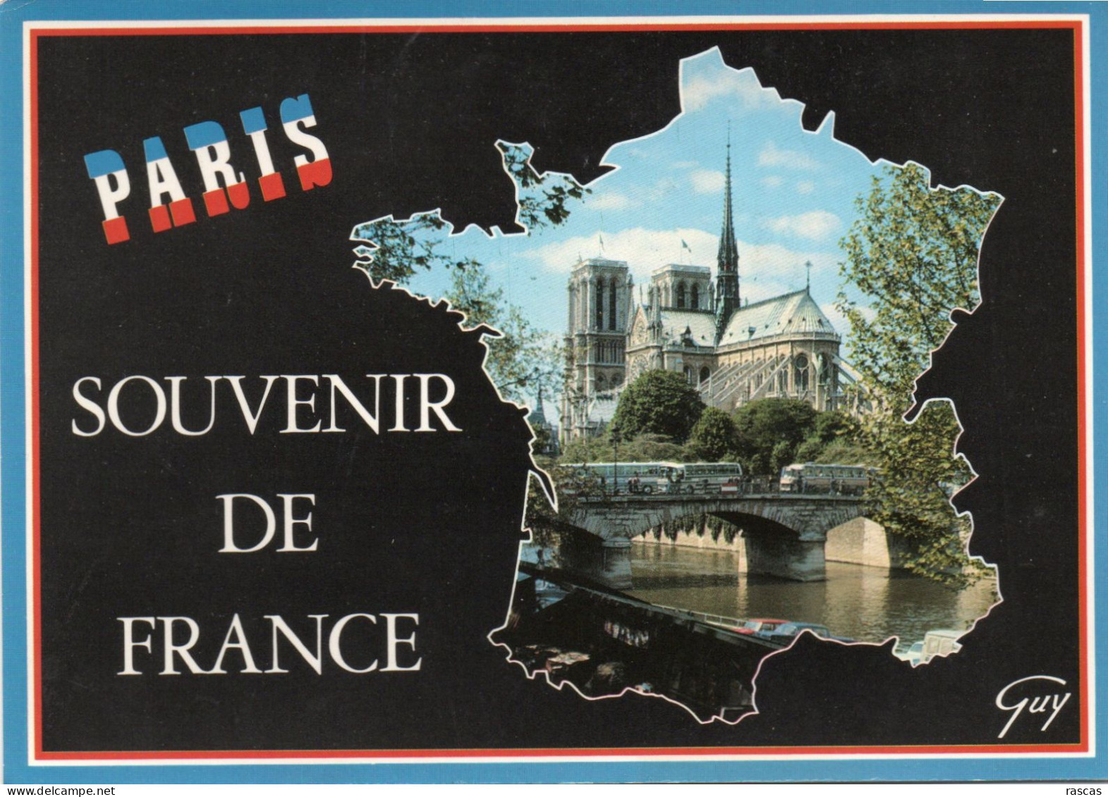 CPM - P - PARIS - SOUVENIR DE FRANCE - LA SEINE ET LA CATHEDRALE NOTRE DAME - Notre Dame Von Paris