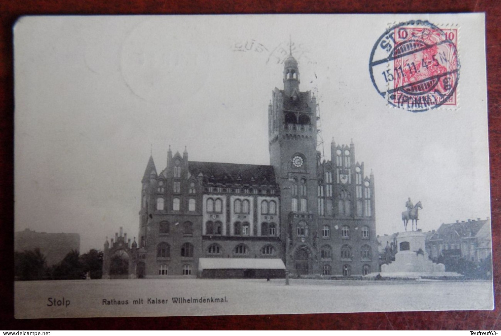 AK Stolp ; Rathaus Mit Kaiser Wilhelmdenkmal - Pommern