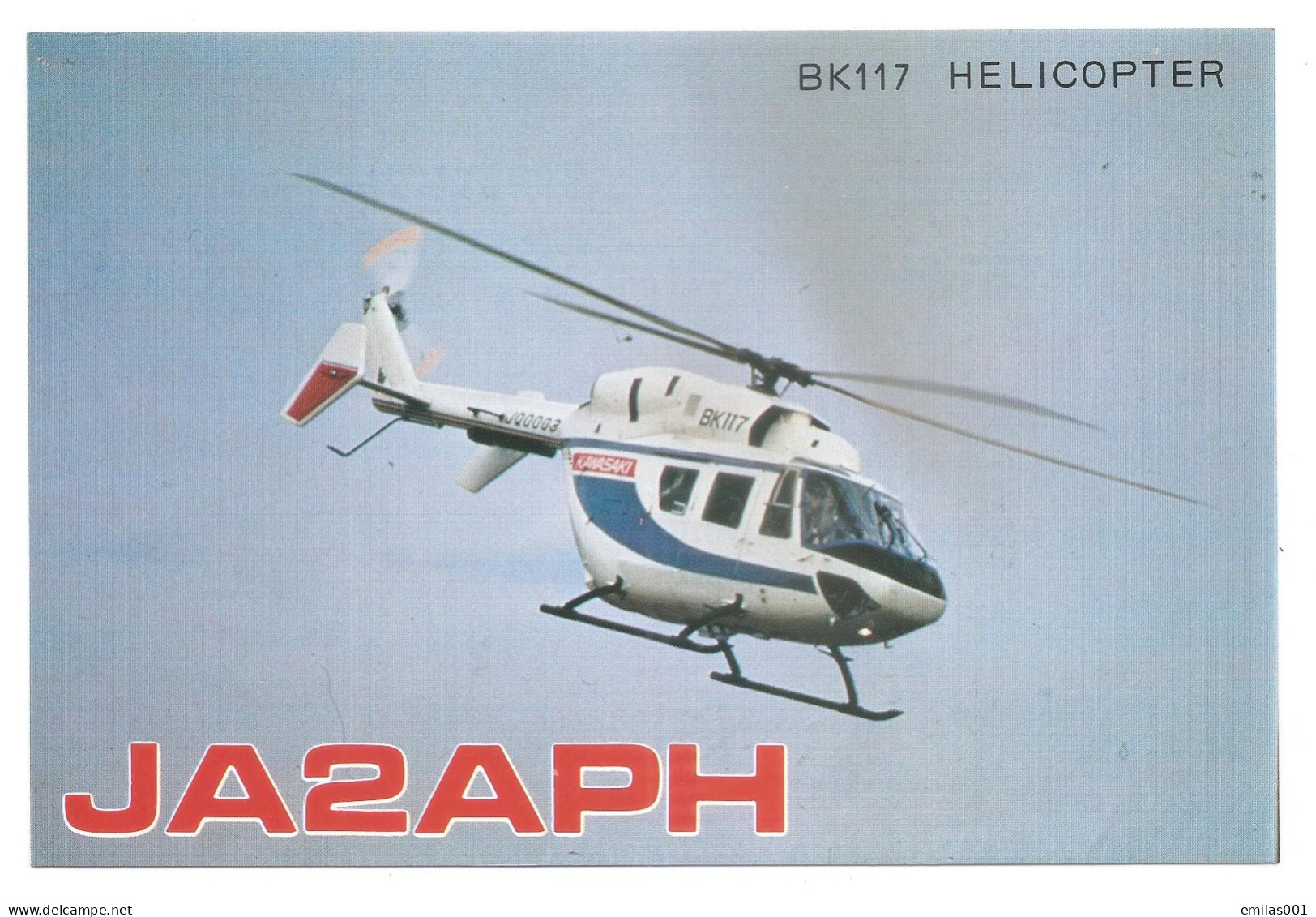 QSL - JAPON - HELICOPTER BK 117 - Radio Amateur