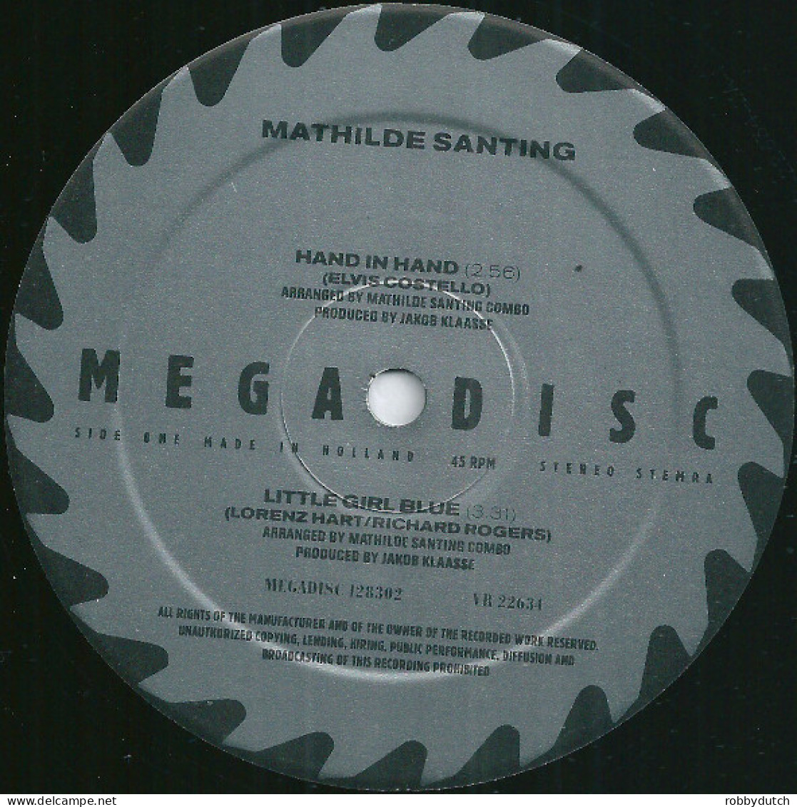 * 12" EP *  MATHILDE SANTING - HAND IN HAND (Holland 1983 EX) - 45 G - Maxi-Single