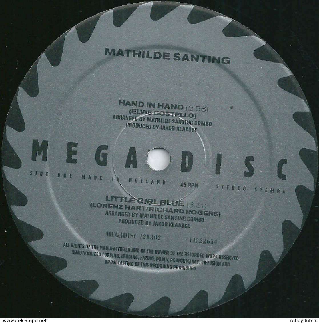 * 12" EP *  MATHILDE SANTING - HAND IN HAND (Holland 1983 EX) - 45 Rpm - Maxi-Single