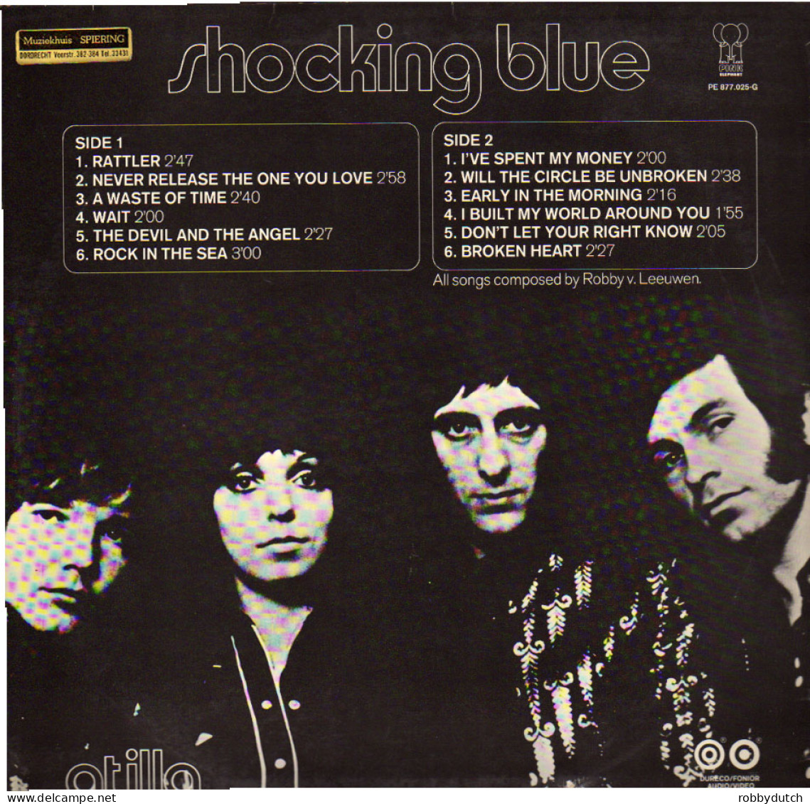 * LP *  SHOCKING BLUE - ATILLA (title On Cover, Front + Back); ATTILA (title On Both Labels) (NL 1972) - Rock