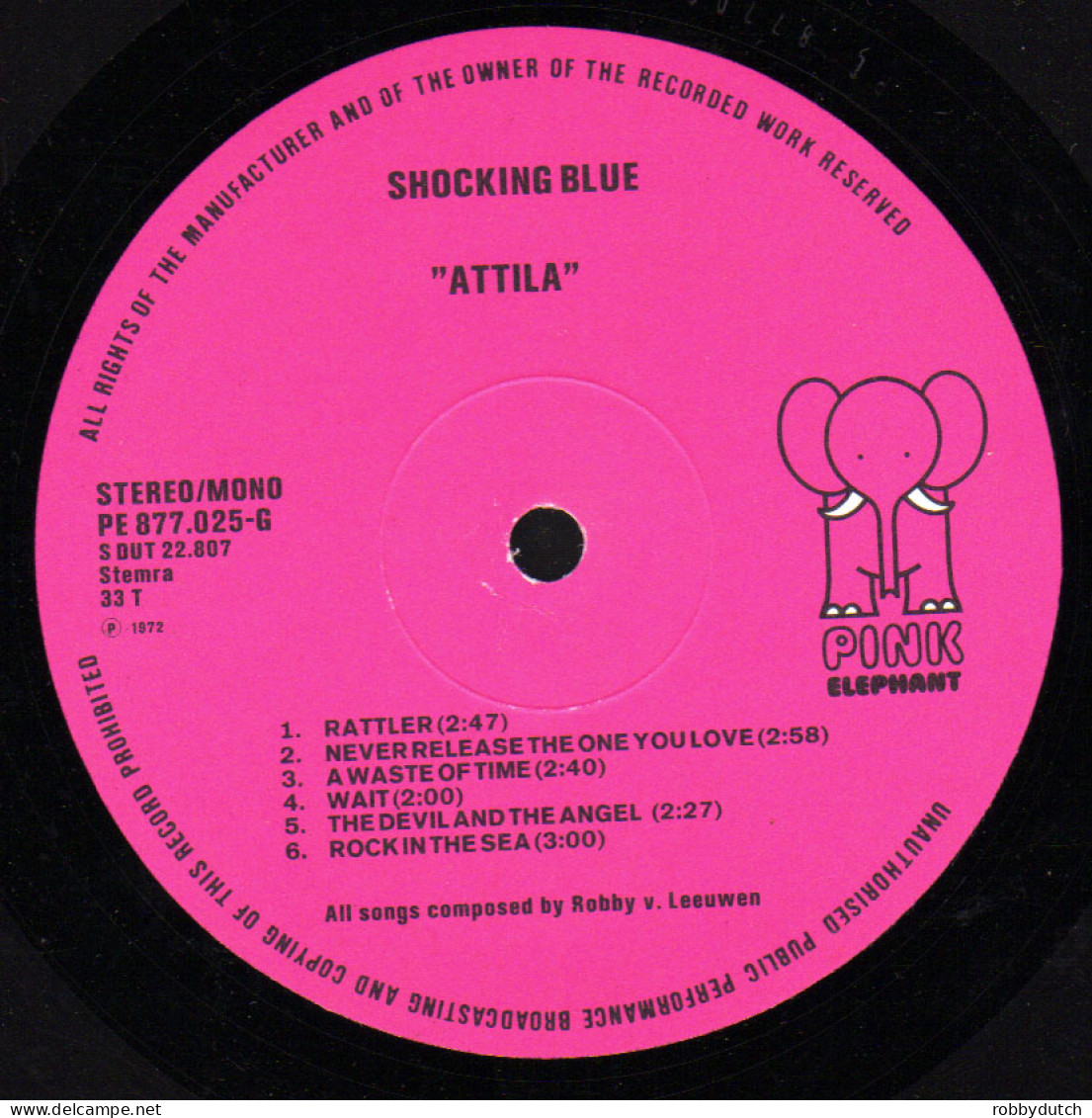 * LP *  SHOCKING BLUE - ATILLA (title On Cover, Front + Back); ATTILA (title On Both Labels) (NL 1972) - Rock