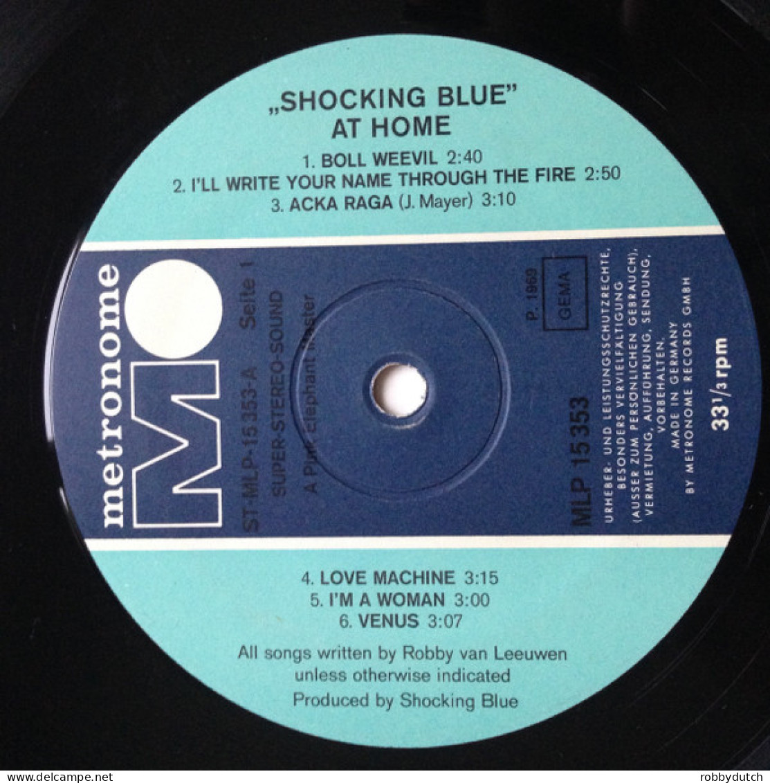 * LP *  SHOCKING BLUE  - AT HOME (incl. venus + long and lonesome road) (Germany 1969 EX!)