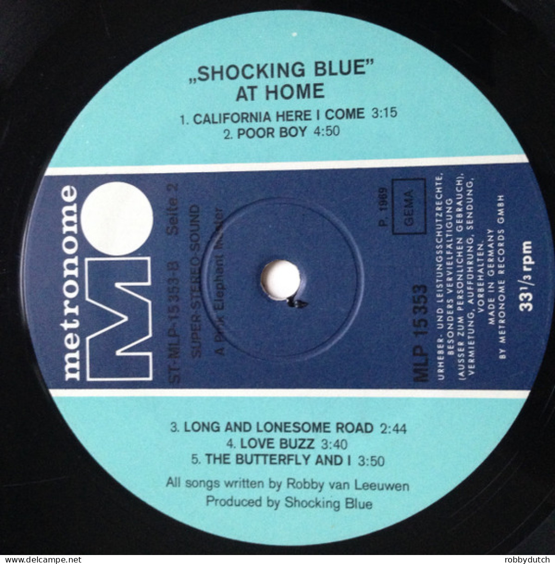 * LP *  SHOCKING BLUE  - AT HOME (incl. venus + long and lonesome road) (Germany 1969 EX!)