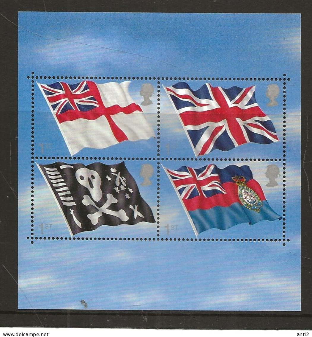 Great Britain  2001  Flags; 100 Years Royal Navy Submarine Weapon (III)  Mi  Bloc 12 MNH(**) - Neufs