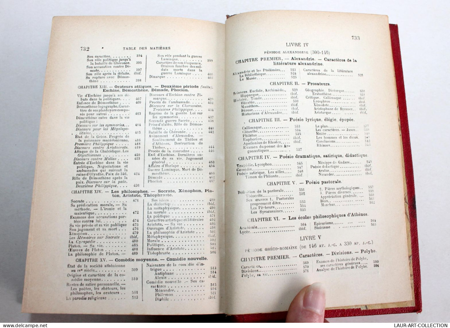 HISTOIRE DE LA LITTERATURE GRECQUE par F. DELTOUR, 4e EDITION 1890 Lib DELAGRAVE / ANCIEN LIVRE XIXe SIECLE (2603.3)