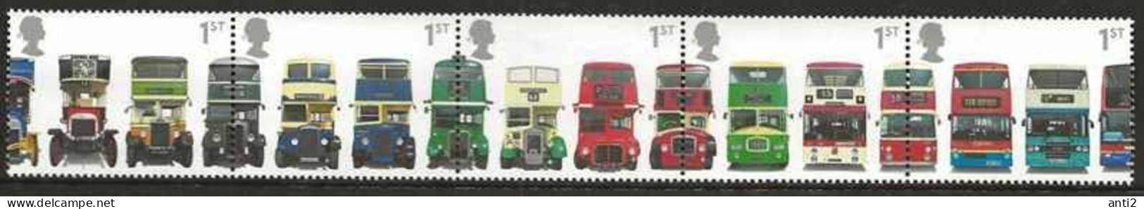 Great Britain  2001 Transport (I): Double Decker Buses Mi 1933-1937 MNH(**) - Unused Stamps