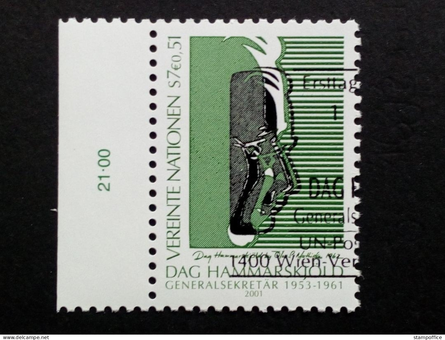 UNO-WIEN MI-NR. 341 GESTEMPELT(USED) 40. TODESTAG VON DAG HAMMARSKJÖLD 2001 - Used Stamps