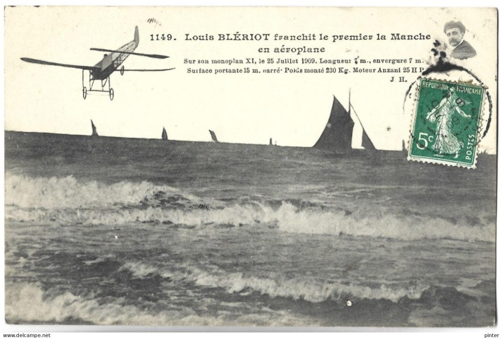 AVION - Louis BLERIOT Franchit Le Premier La Manche En Aéroplane - ....-1914: Precursores