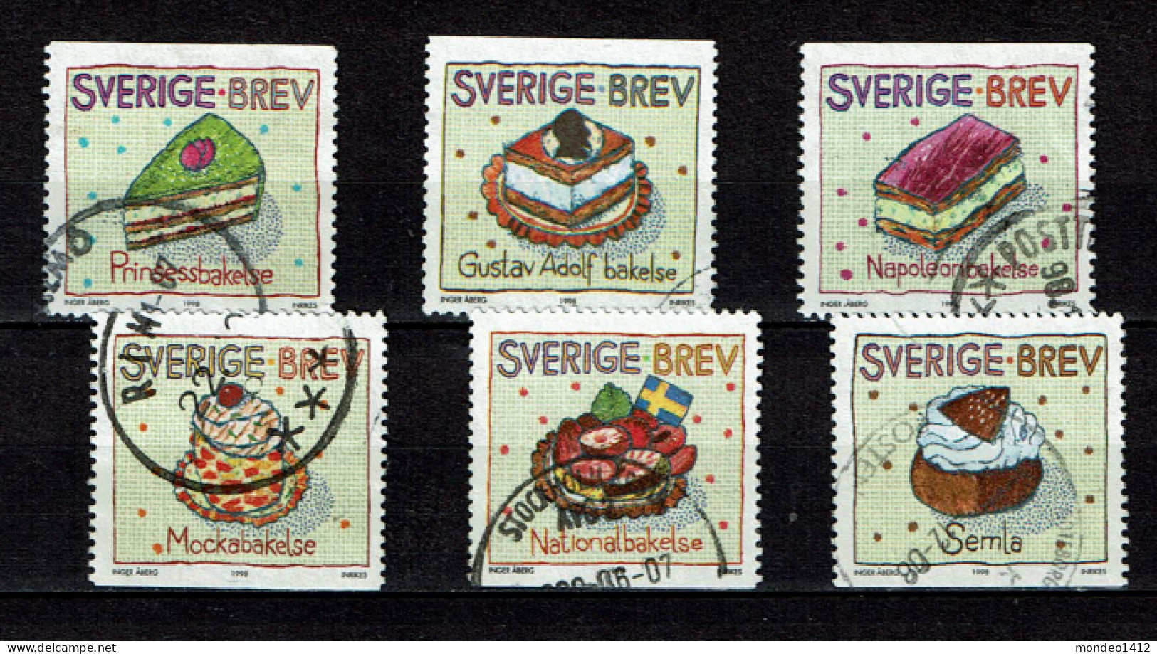 Sweden 1998 - Yv 2046/51 - Patisseries, Gâteau, Gebak, Backwaren, Torte  - Used - Used Stamps