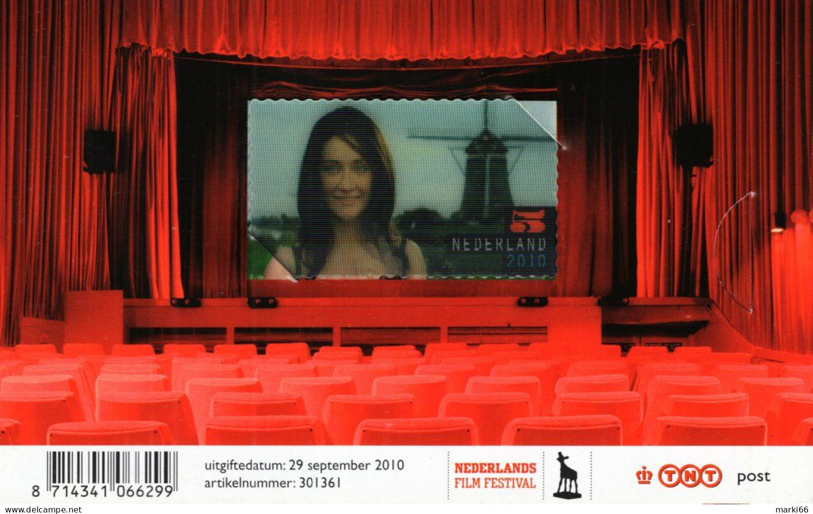 Netherlands - 2010 - Dutch Film Festival - 3D Motion Stamp With Lenticular Effect - Nuevos