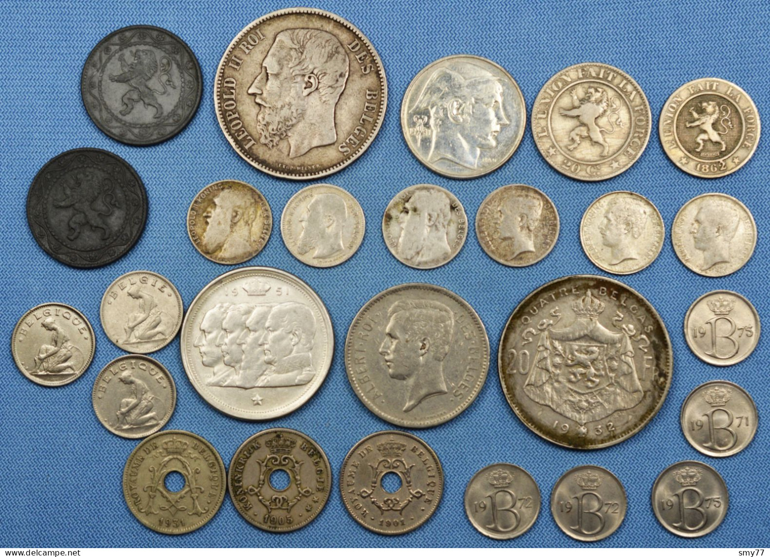 Belgique / Belgium (5) • Lot 26x • Only Silver, Scarcer Or Error Coins • See Details And Pictures •   [24-662] - Colecciones