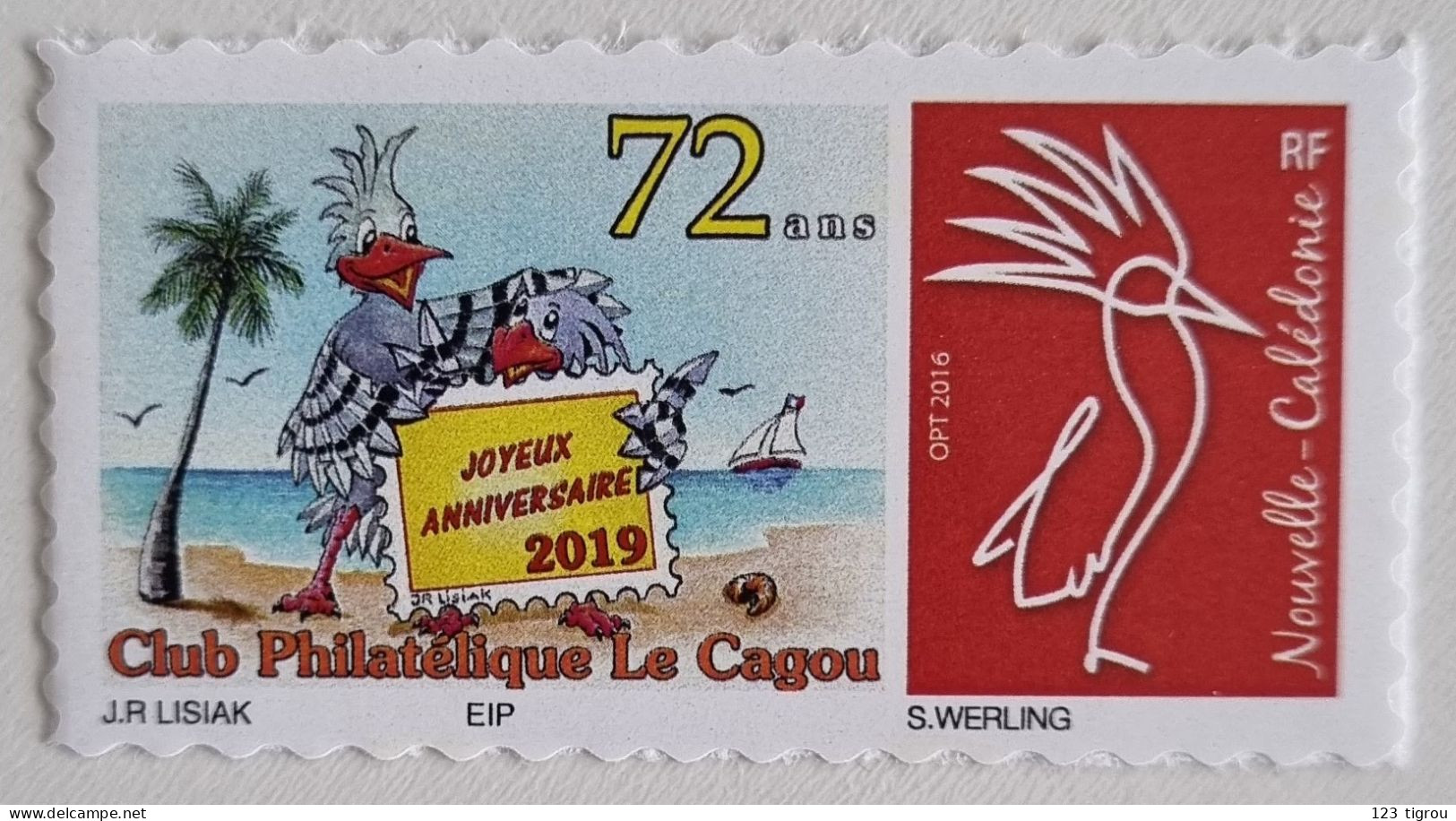 CAGOU PERSONNALISE 72 ANS DU CLUB CAGOU 2019 TB - Unused Stamps