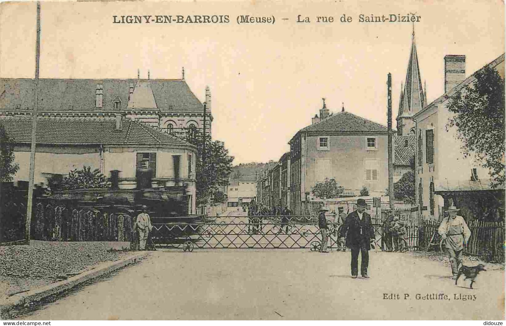 55 - Ligny En Barrois - La Rue De Saint Dizier - Animée - Correspondance - CPA - Voir Scans Recto-Verso - Ligny En Barrois