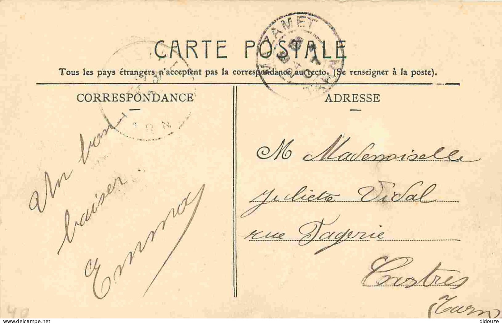 81 - Mazamet - Rue Edouard Barbey - Animée - CPA - Oblitération Ronde De 1907 - Voir Scans Recto-Verso - Mazamet