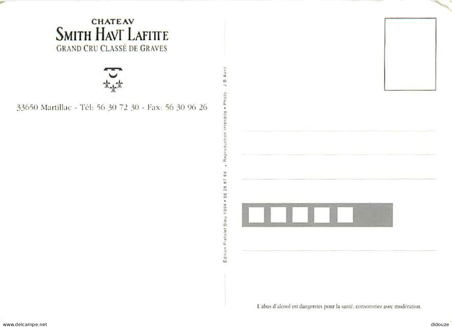 Vignes - Martillac - Château Smith Haut Lafitte - Grand Cru Classé De Graves - Bouteille De Vin - CPM - Carte Neuve - Vo - Vines