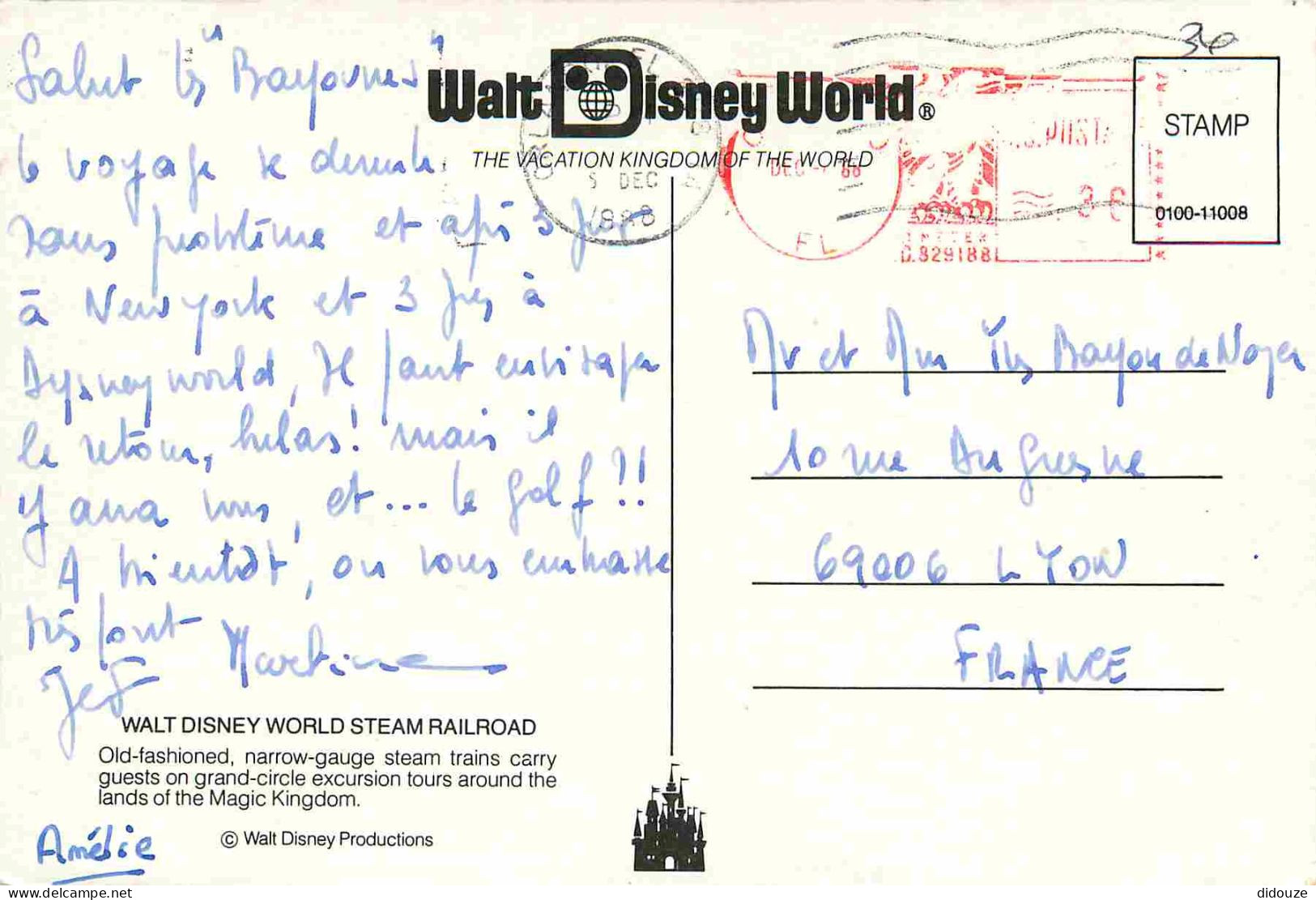 Parc D'Attractions - Walt Disney World - Steam Railroad - Train - CPM - Voir Scans Recto-Verso - Disneyworld